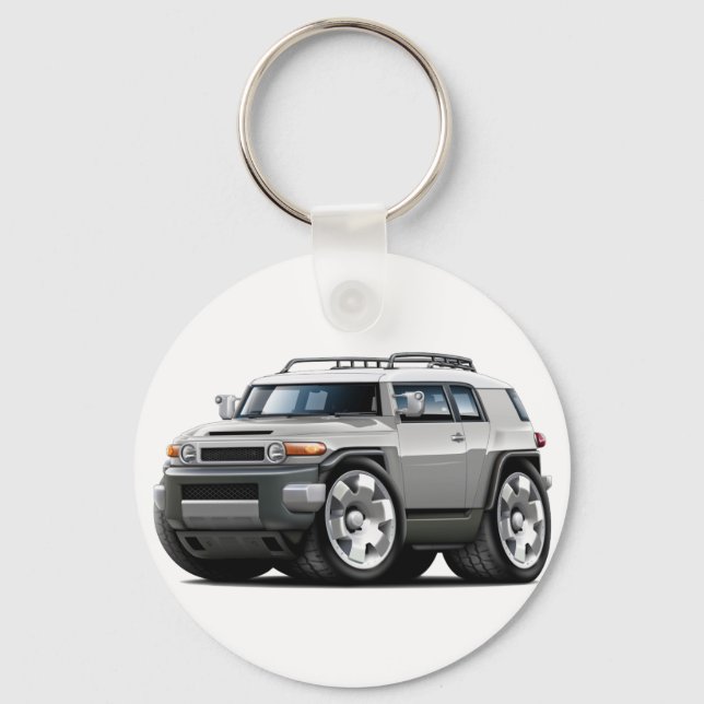 Fj Cruiser Silver Car Nyckelring (Framsida)