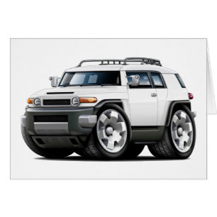 Fj Cruiser White Car Hälsningskort