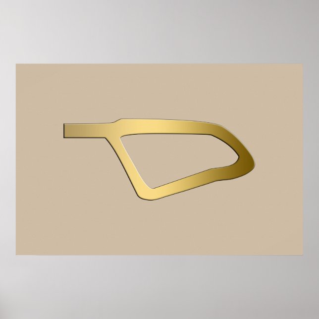 Fjäder av den egyptiska symbolen Maat Poster (Framsidan)