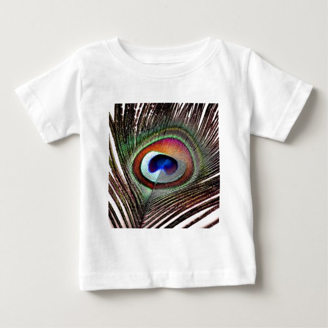 Fjäder av färgad kopparpeacock t-shirt (Framsida)