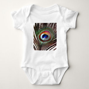 Fjäder av färgad kopparpeacock t shirt