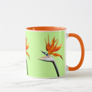 Fjäder från Paradise Orange Tropical Flower Mugg