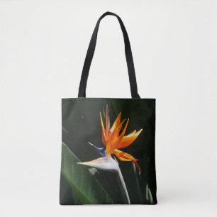 Fjäder från Paradise Orange Tropical Flower Tygkasse