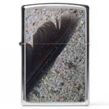 Fjäder På Stranden Zippo