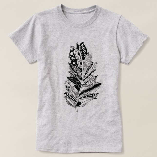Fjäder Tee Shirt (Design framsida)
