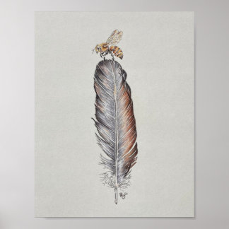 FjäderBee Poster