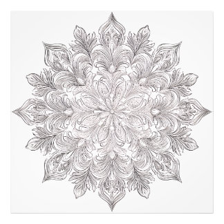 Fjäderblad Mandala Fototryck