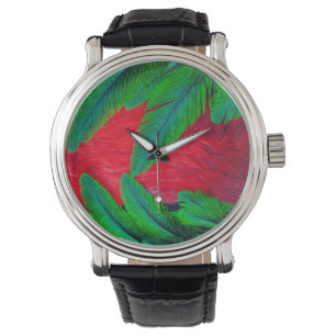 Fjäderdesign för praktquetzal armbandsur