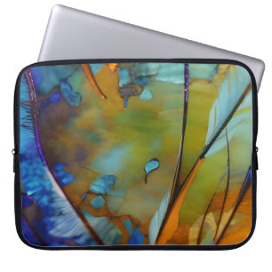 Fjäderfä Abstrakt AI Art Laptop Fodral