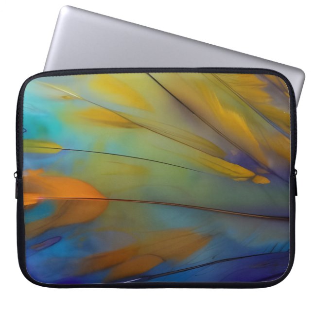 Fjäderfä Abstrakt AI Art Laptop Fodral (Framsidan)