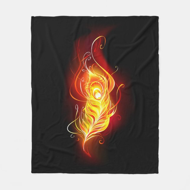 Fjäderfä av brandboskap fleecefilt (Framsidan)