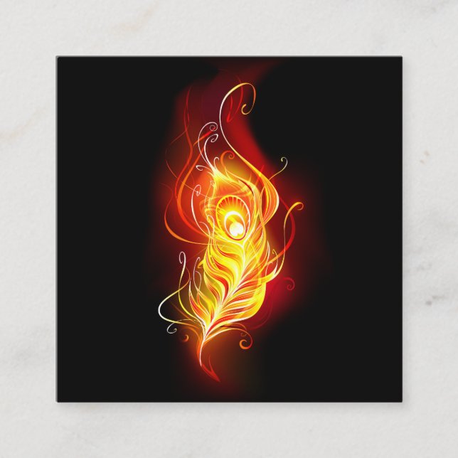 Fjäderfä av brandboskap fyrkantigt visitkort (Framsida)