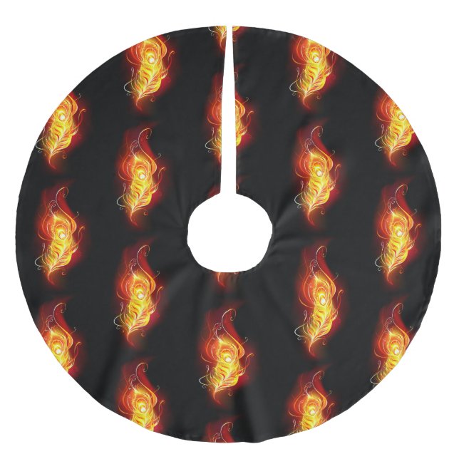 Fjäderfä av brandboskap julgransmatta borstad polyester (Framsidan)