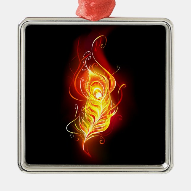 Fjäderfä av brandboskap julgransprydnad metall (Framsidan)