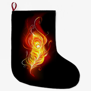 Fjäderfä av brandboskap stor julstrumpa