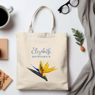 Fjäderfä av paradiset Flower Bridesmaid Gift Tygkasse