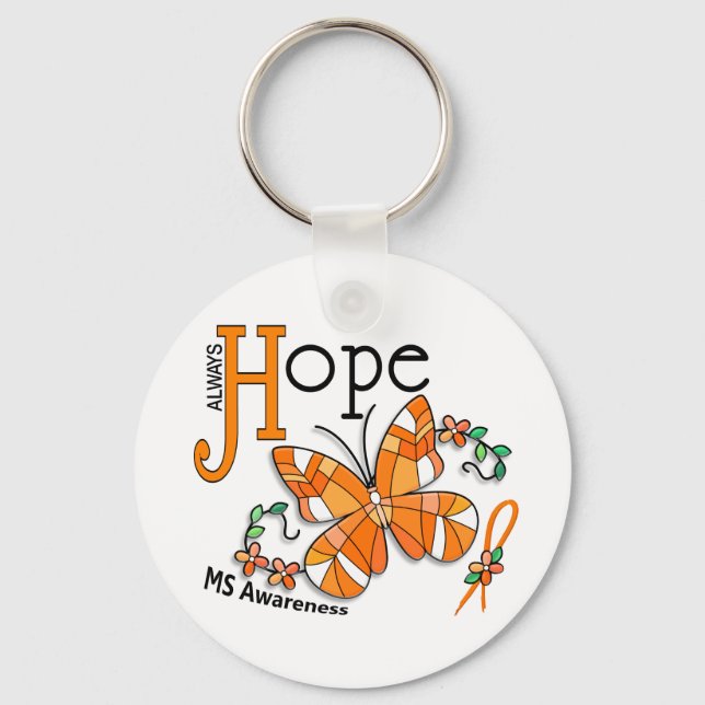 Fjäderfä av stent glas nyckelring (Framsida)