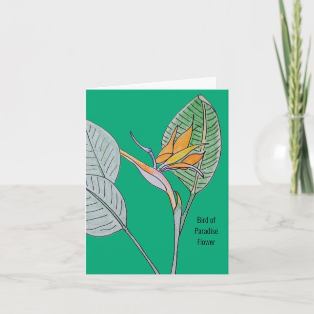 Fjäderfä Blankt gratulationskort för Paradise Flow Tack Kort (Framsida)