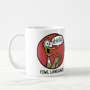 Fjäderfä (dubbelsidig) språkmugg, kaffemugg