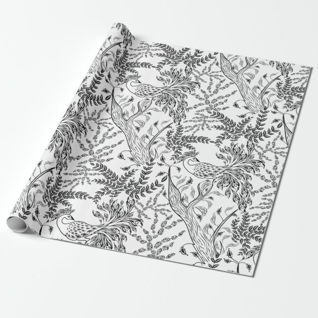 Fjäderfä, fågel presentpapper (Utrullad)