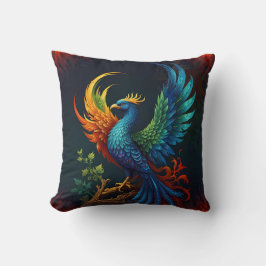 Fjäderfä Fenix Bird Mönster Kudde