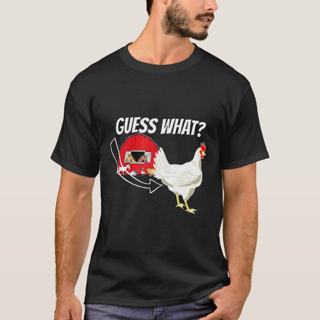 Fjäderfä Gissa Vad Kyckling Butt Grafisk T Shirt (Framsida)