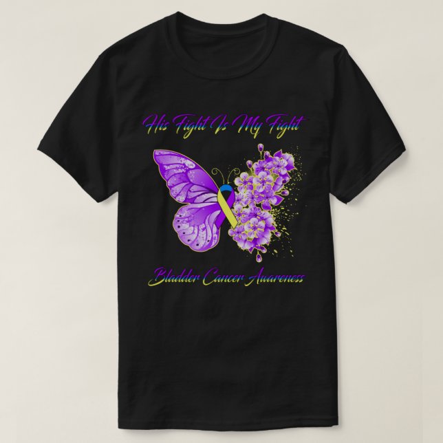 Fjäderfä hans kamp är min kamp mot bladdercancer A T Shirt (Design framsida)