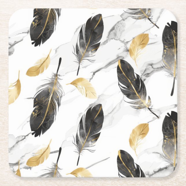 "Fjäderfä Harmony Underlägg" Underlägg Papper Kvadrat (Framsidan)