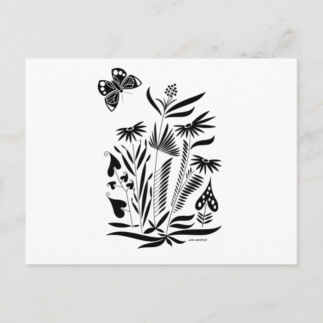 Fjäderfä i gräset vykort (Framsida)