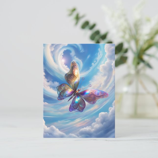 Fjäderfä i molnen vykort (Stående Fram)