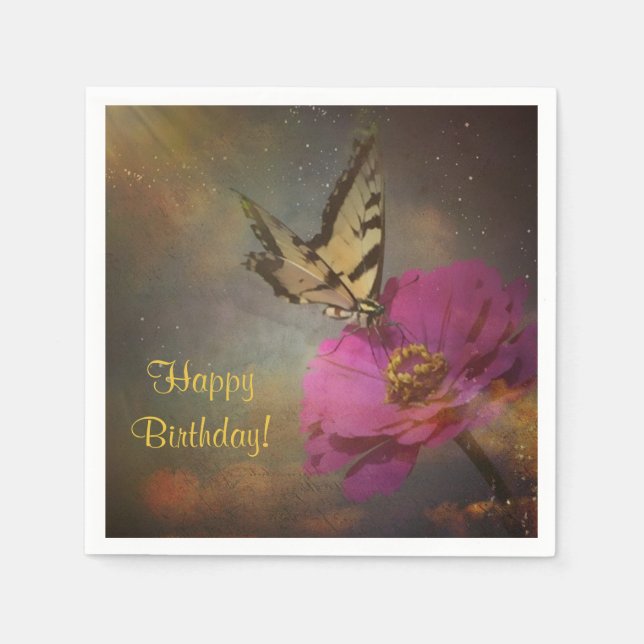 Fjäderfä i trädgården pappersservett (Framsidan)