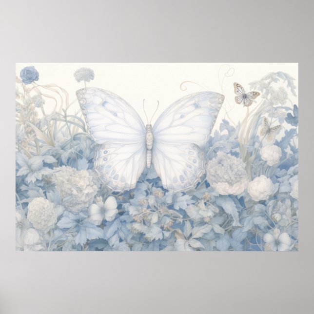 Fjäderfä i trädgårdsillustration poster (Framsidan)