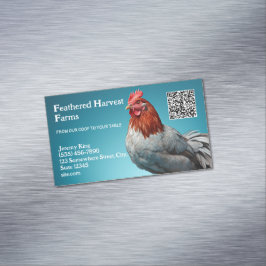 Fjäderfä Jordbrukarens Anpassningsbar QR Magnetiska Visitkort