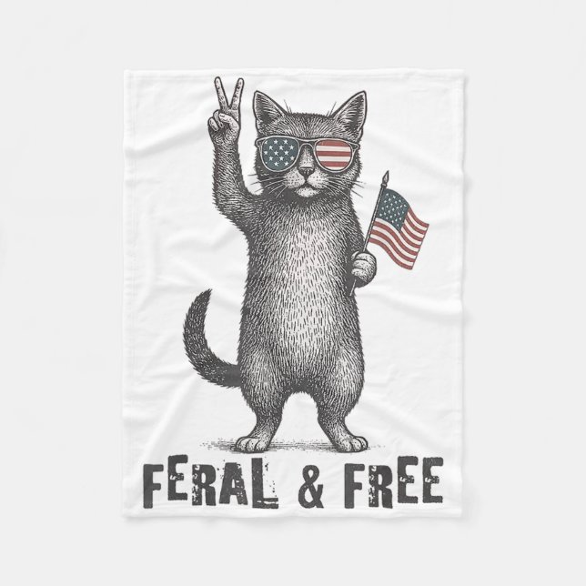 Fjäderfä&m; fri katt fr.o.m. 4 juli fleecefilt (Framsidan)