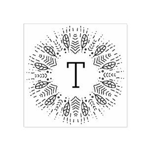 Fjäderfä Monogram Stämpel