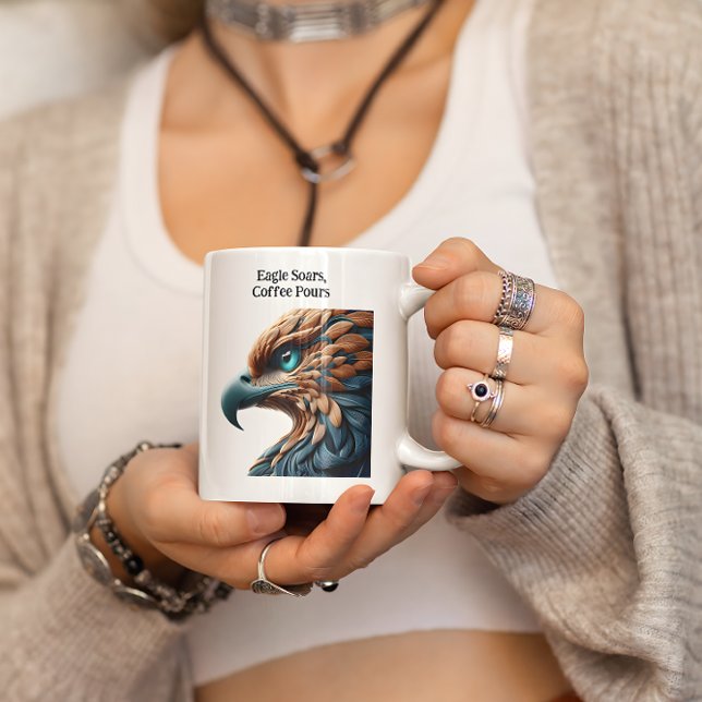 Fjäderfä, örntgensoarer Porträtt, kaffeporöar Jumbo Mugg (Skapare uppladdad)