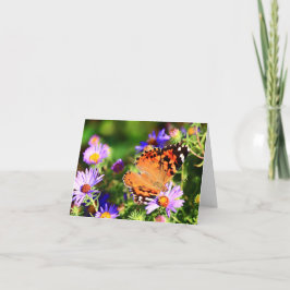 Fjäderfä på Aster Blommkort/gratulationskort Kort