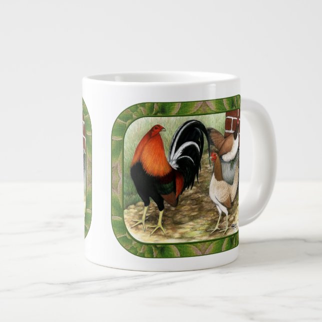 Fjäderfä på gården jumbo mugg (Framsida höger)
