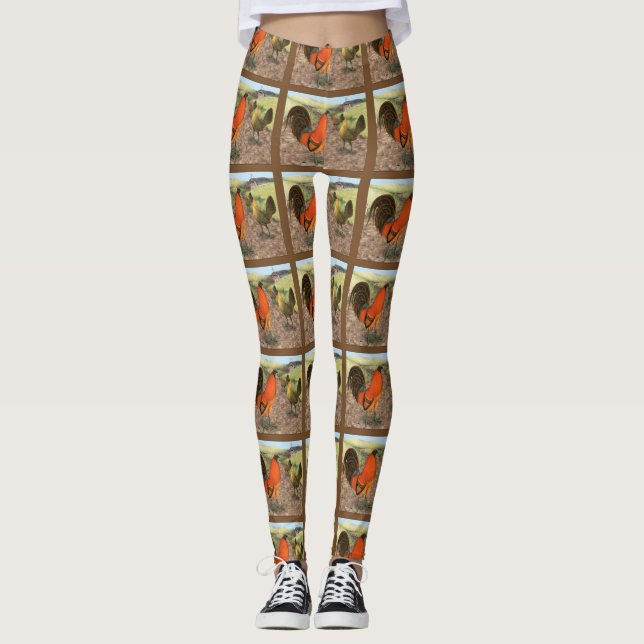 Fjäderfä på gården leggings (Framsida)