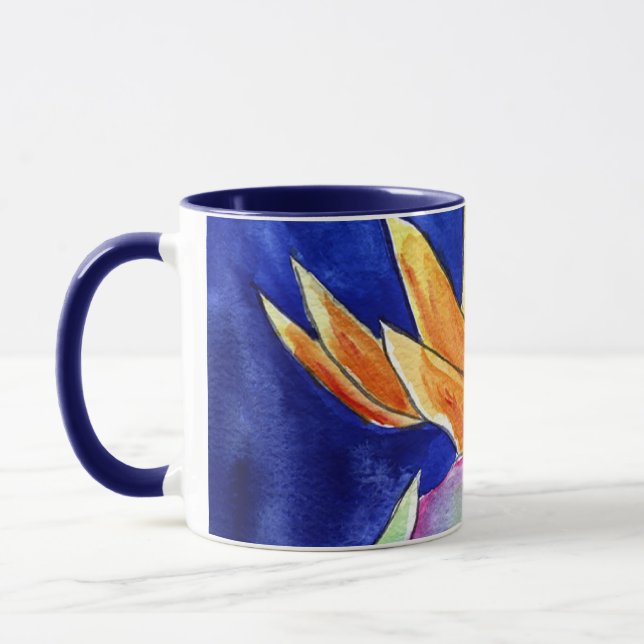 Fjäderfä Paradise Flower Art Painting Mugg eller K (Vänster)
