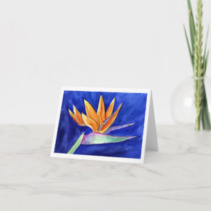 Fjäderfä Paradise Flower Painting Note Cards Kort