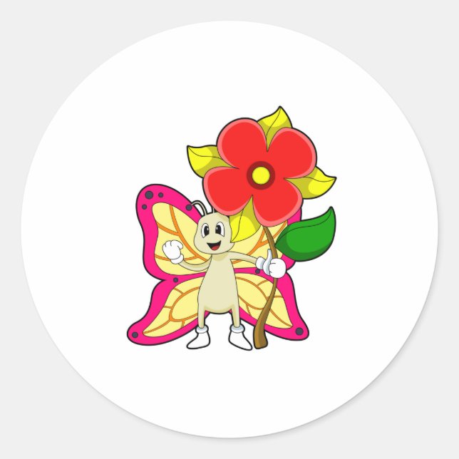 Fjäderfä Runt Klistermärke (Framsida)