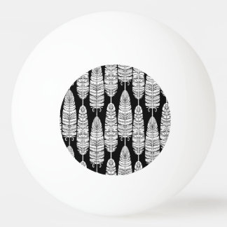 Fjäderfä: svart och vit mönster pingisboll