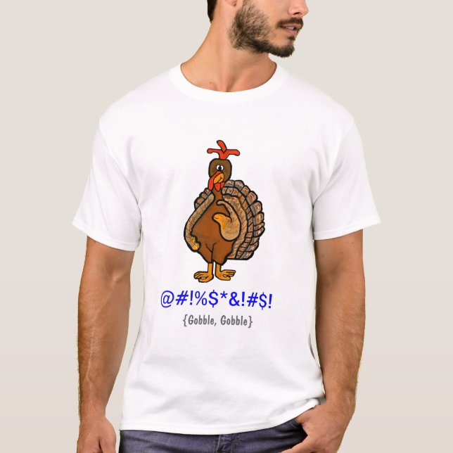 Fjäderfä T-tröja för språkthanksgivingdag T-shirt (Framsida)
