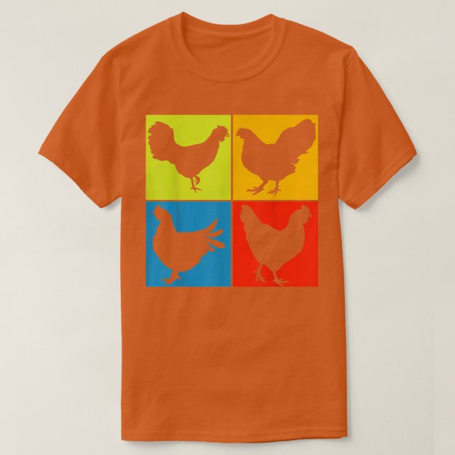 Fjäderfä Uppfödning Farm Lover Farmer Pop Art C T Shirt (Design framsida)