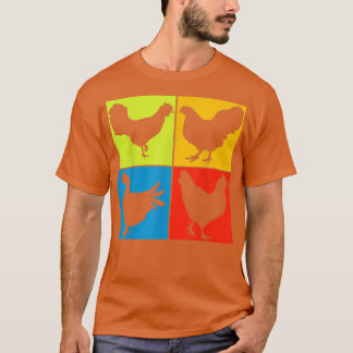 Fjäderfä Uppfödning Farm Lover Farmer Pop Art C T Shirt
