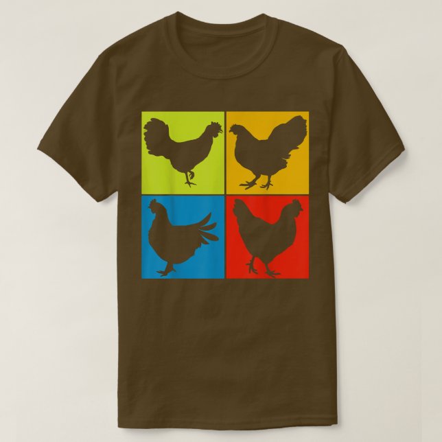 Fjäderfä Uppfödning Farm Lover Farmer Pop Art C T Shirt (Design framsida)