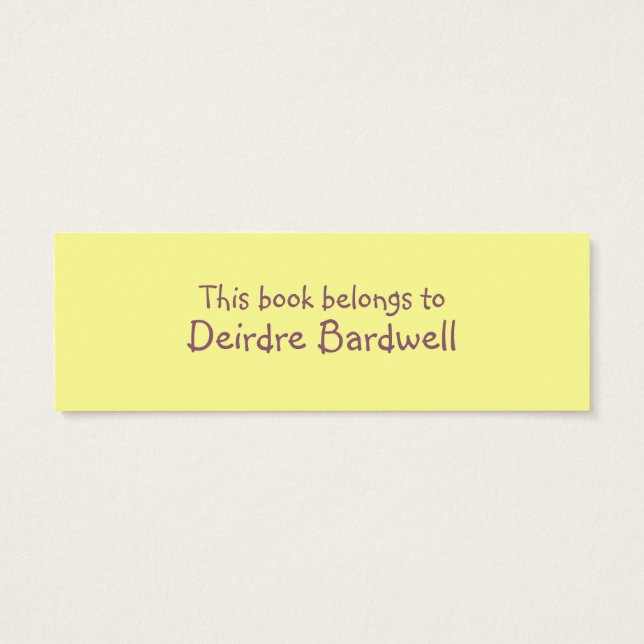 Fjäderfä Yellow Flower Litet Visitkort (Baksidan)