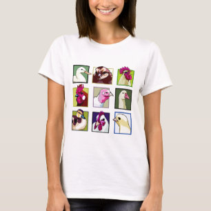Fjäderfäa fåglar: Fåglar (höna, anka, gås, k T-shirt