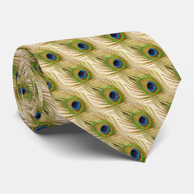 Fjäderfäfjädrar från elegant på elfenben slips (Rullad)